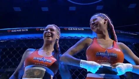 clash of the stars mma flash|MMA: Two female fighters kiss each other on the mouth before。